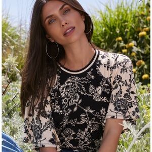 JOHNNY WAS The Janie Favorite Flutter Raglan Sleeve Top Vassala